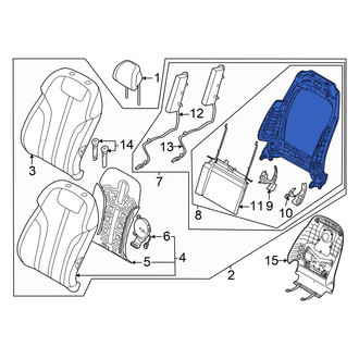 Genesis OE - Front Left Seat Back Frame