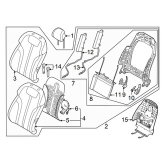 Genesis OE - Front Left Seat Back Assembly