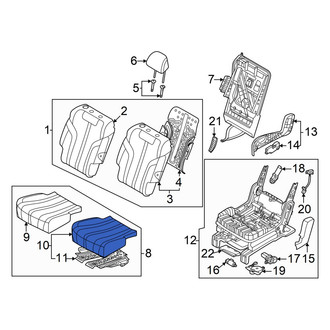 Genesis OE - Rear Right Seat Cushion Pad