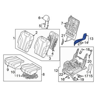 Genesis OE - Rear Right Inner Seat Trim Panel