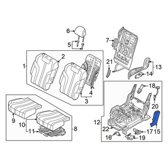 Genesis OE - Rear Right Inner Seat Trim Panel