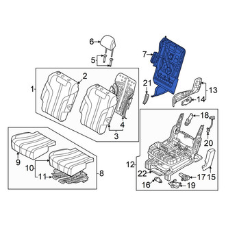 Genesis OE - Rear Right Seat Back Panel