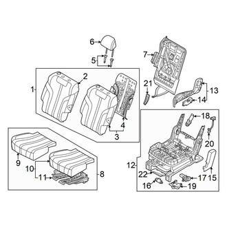 Genesis OE - Center Right Seat Back Assembly