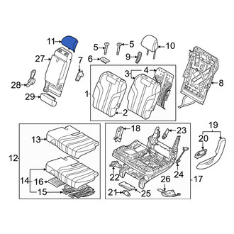 Genesis OE - Rear Left Inner Headrest