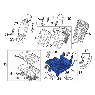 Genesis OE - Rear Left Seat Frame