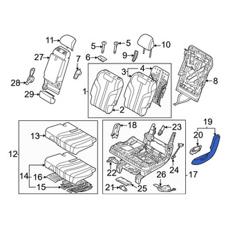 Genesis OE - Rear Left Inner Seat Trim Panel