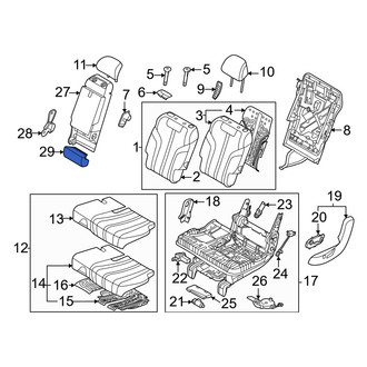 Genesis OE - Rear Left Inner Seat Cushion Foam