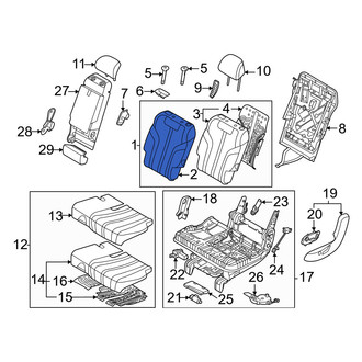Genesis OE - Rear Left Seat Back Cushion Cover