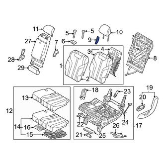 Genesis OE - Rear Left Inner Seat Back Recliner Adjustment Mechanism Cover