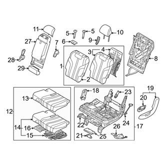 Genesis OE - Rear Left Inner Seat Cushion Foam
