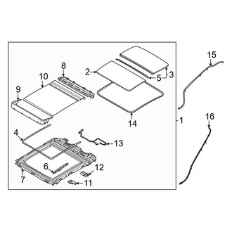 Genesis OE - Rear Left Sunroof Drain Hose