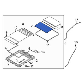 Genesis OE - Front Sunroof Glass