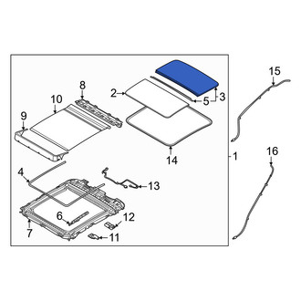 Genesis OE - Rear Sunroof Glass
