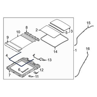 Genesis OE - Front Sunroof Glass Seal