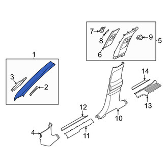 Genesis OE - Left Body A-Pillar Trim Panel
