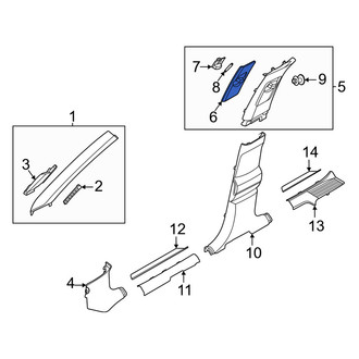 Genesis OE - Left Seat Belt Height Adjuster Cover