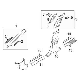 Genesis OE - Pillars, Rocker & Floor - Interior Trim