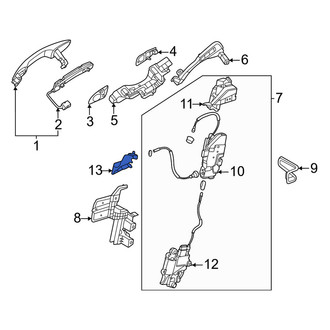 Genesis OE - Front Right Door Latch Cable Bracket