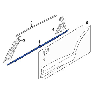 Genesis OE - Front Left Door Belt Molding