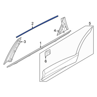 Genesis OE - Front Left Door Reveal Molding
