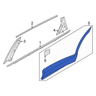 Genesis OE - Rear Right Door Molding