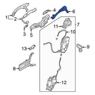 Genesis OE - Rear Left Exterior Door Handle Reinforcement