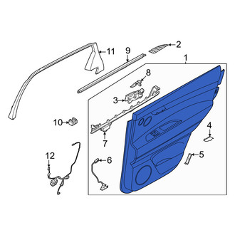 Genesis OE - Rear Left Inner Door Interior Trim Panel