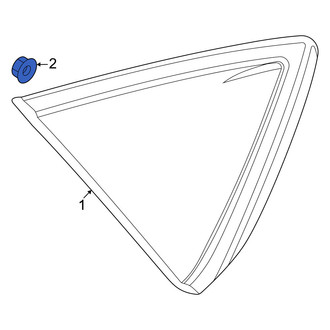 Genesis OE - Quarter Panel Glass Nut