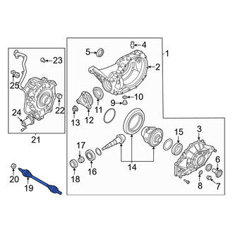 Genesis OE - Rear Left CV Axle Assembly