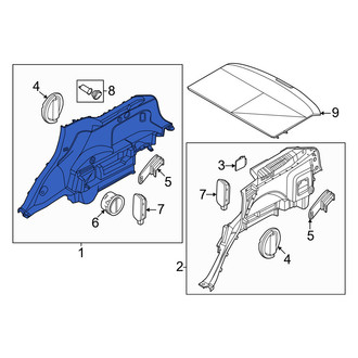 Genesis OE - Rear Right Lower Interior Quarter Panel Trim Panel