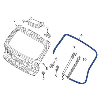 Genesis OE - Rear Back Glass Weatherstrip