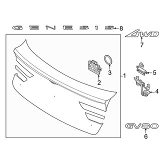 Genesis OE - Lift Gate - Exterior Trim