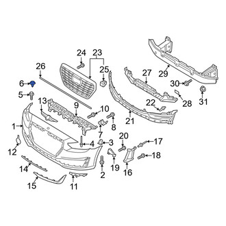 Genesis OE - Bumper Cover Support Rail Clip