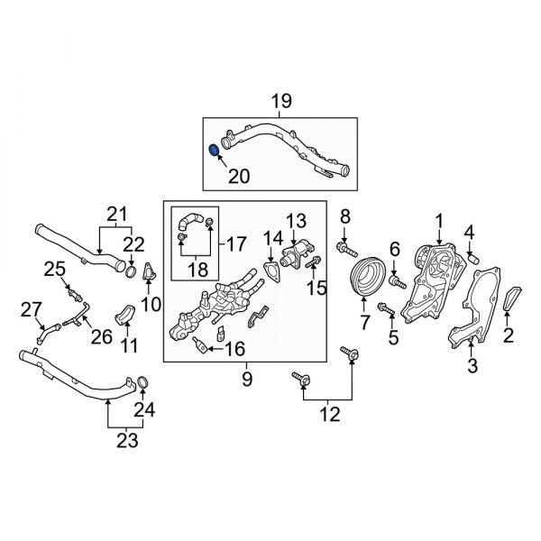 Engine Coolant Pipe O-Ring