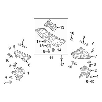 Genesis OE - Engine & Transmission Mounting (AWD 5.0L)