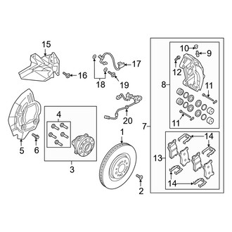 Genesis OE - Front Suspension - Brake Components (RWD)