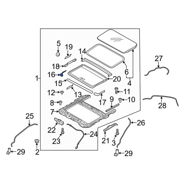 Sunroof Deflector Bracket