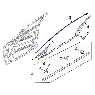 Genesis OE - Front Right Door Reveal Molding
