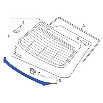 Genesis OE - Rear Lower Back Glass Reveal Molding