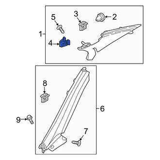 Genesis OE - Lower Body B-Pillar Trim Panel Clip
