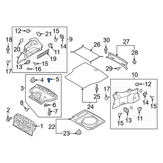 Genesis OE - Package Tray Trim Rivet
