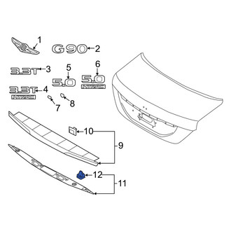 Genesis OE - Lower Deck Lid Molding Clip
