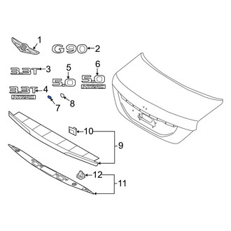 Genesis OE - Rear License Plate Frame