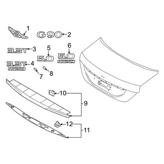 Genesis OE - Trunk Lid - Exterior Trim