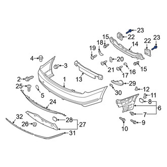 Genesis OE - Bumper Impact Bar Bolt