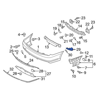 Genesis OE - Rear Right Bumper Cover Heat Shield