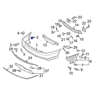 Genesis OE - Right Trunk Trim Panel Nut