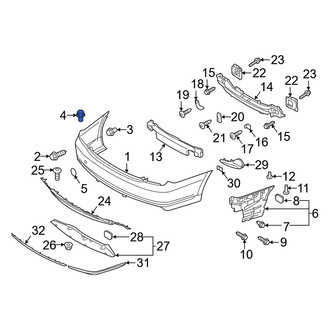 Genesis OE - Bumper Cover Support Rail Clip