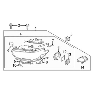 Genesis OE - Front Lamps - Headlamp Components