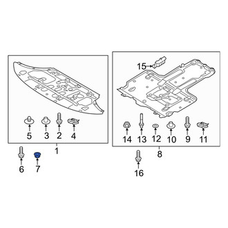Genesis OE - Radiator Support Splash Shield Nut